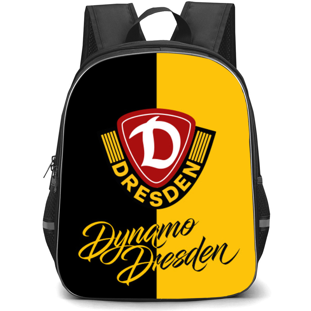 SG Dynamo Dresden Backpack School Bag StudentPack - Logo Wordmark In Black And Yellow Background Football Club