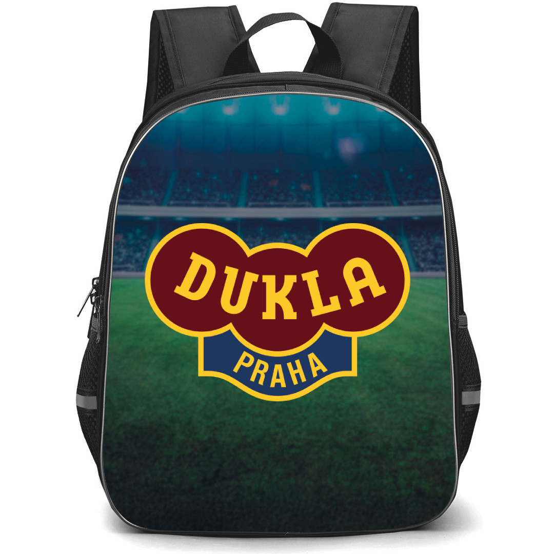 FK Dukla Prague Backpack School Bag StudentPack - Logo In Field Background