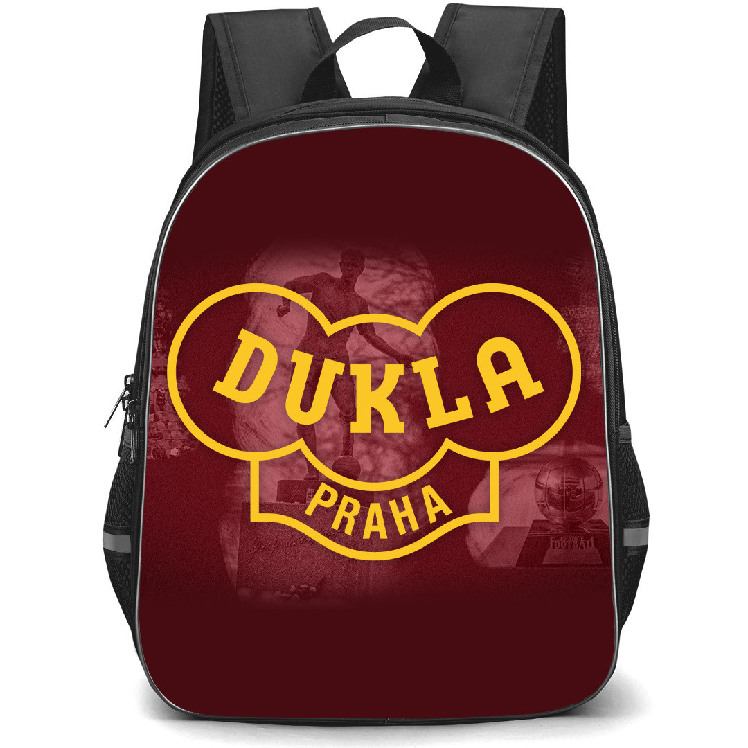 FK Dukla Prague Backpack School Bag StudentPack - Logo Trophy In Red Background