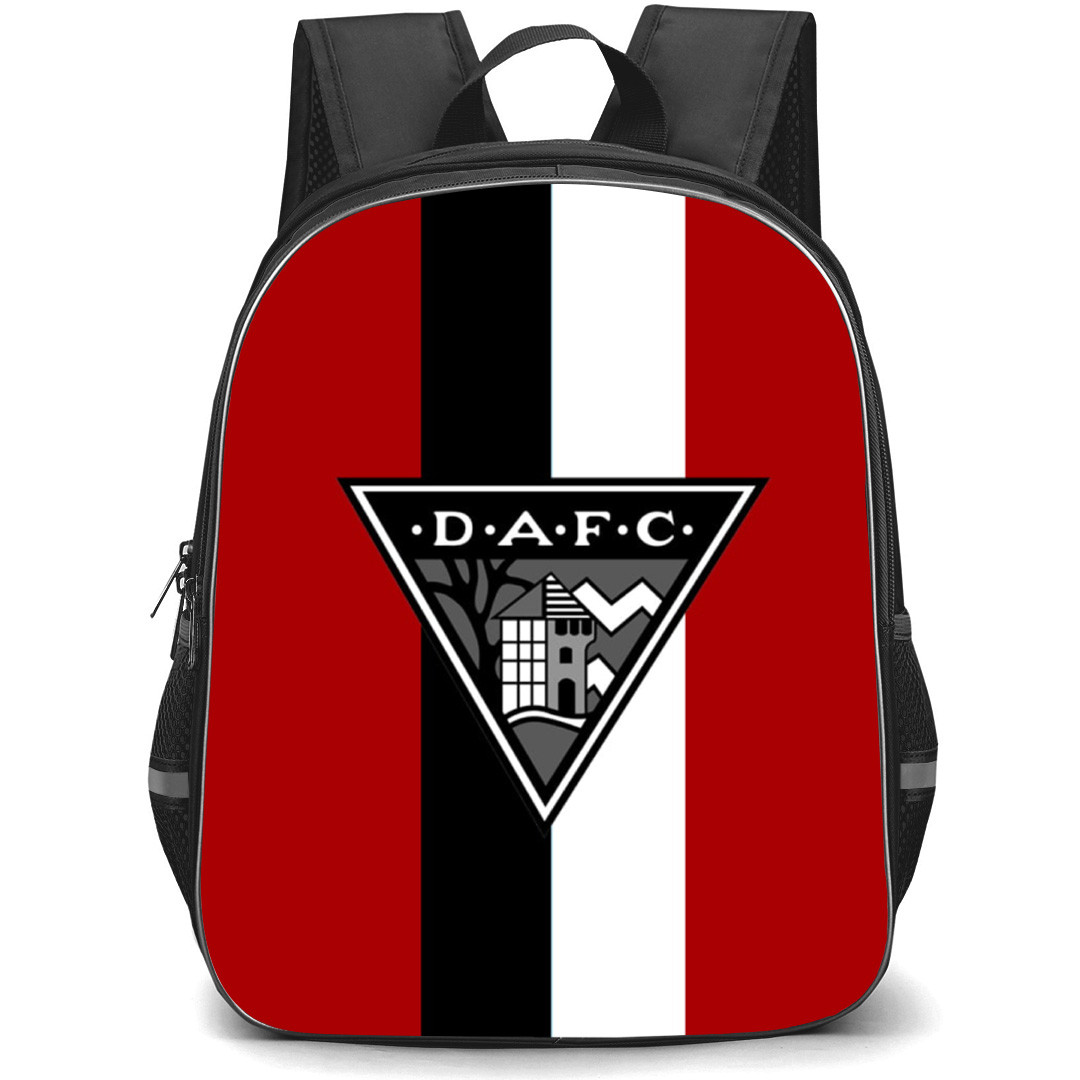Dunfermline Athletic Backpack School Bag StudentPack - Logo In Red And Black And White Background Football Club