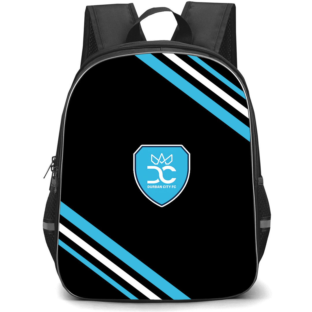 Durban City Football Club Backpack School Bag StudentPack - Durban City Football Club Large Logo With Stripe