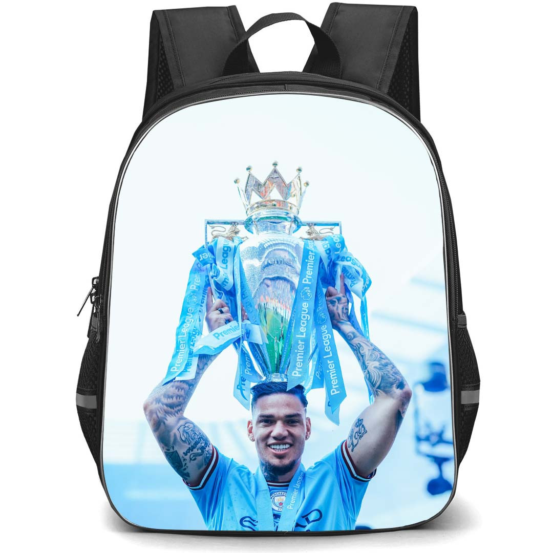 Ederson Moraes Backpack StudentPack - Ederson Moraes Manchester City F.C. Holding Trophy