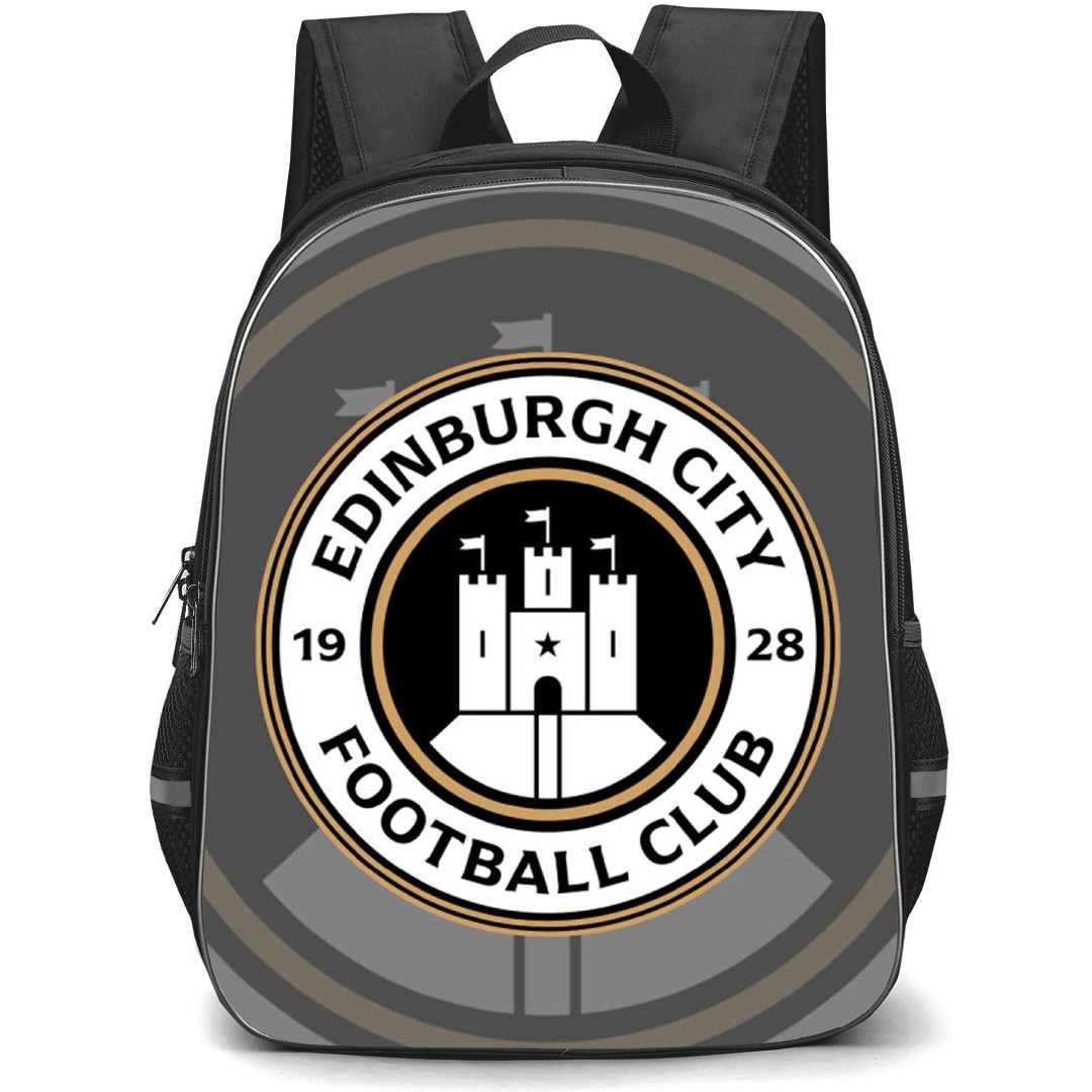 Edinburgh City Backpack School Bag StudentPack - Logo In Overlay Gray Background Football Club