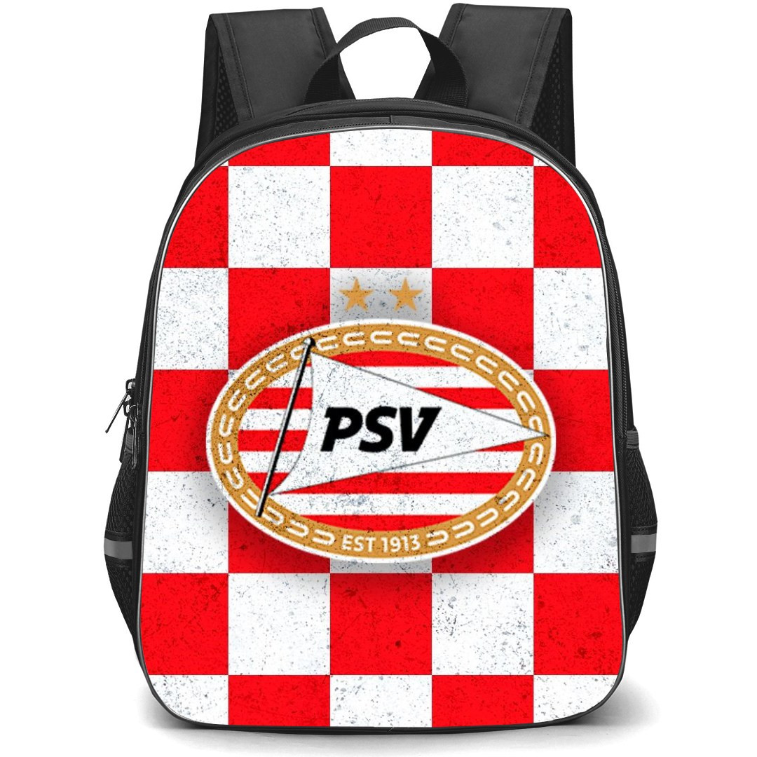 PSV Eindhoven Backpack StudentPack - PSV Eindhoven Logo Checkered Background