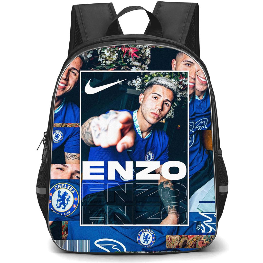 Enzo Fernandez Backpack StudentPack - Enzo Fernandez Chelsea F.C. Smiling Portrait Poster