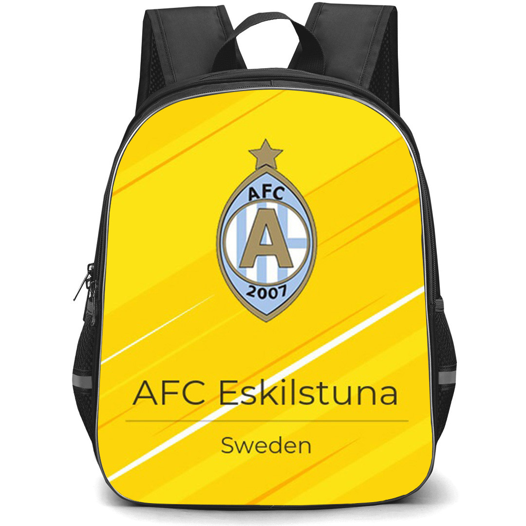 AFC Eskilstuna Backpack School Bag StudentPack - AFC Eskilstuna Logo On Yellow Background Football Club