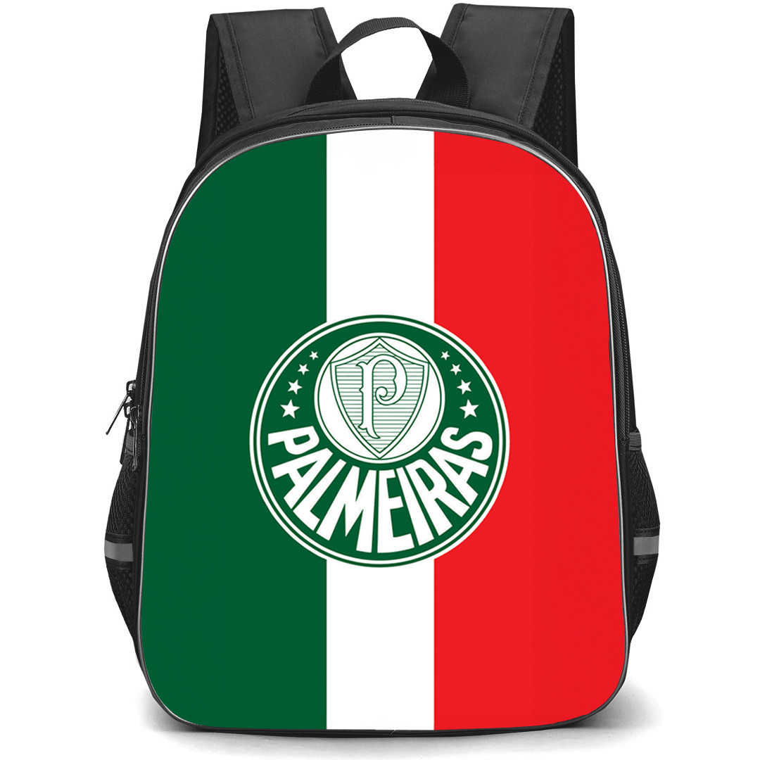 Sociedade Esportiva Palmeiras Backpack School Bag StudentPack - Sociedade Esportiva Palmeiras Logo On Vertical Stripe Flag