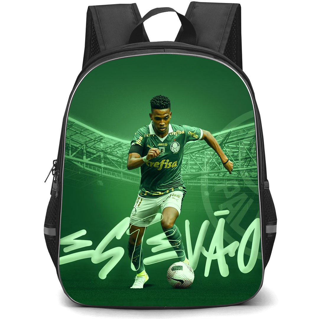 Estevao Willian Backpack School Bag StudentPack - Estevao Willian Dribbling On Green Background