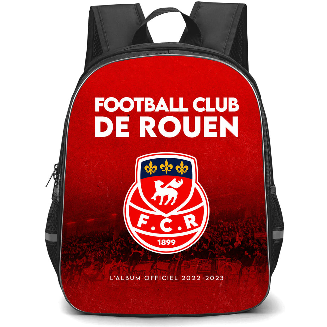 Football Club de Rouen Backpack School Bag StudentPack - Team Official Logo Poster Football Club