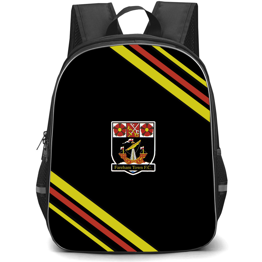 Fareham Town Football Club Backpack School Bag StudentPack - Fareham Town Football Club Large Logo With Stripe
