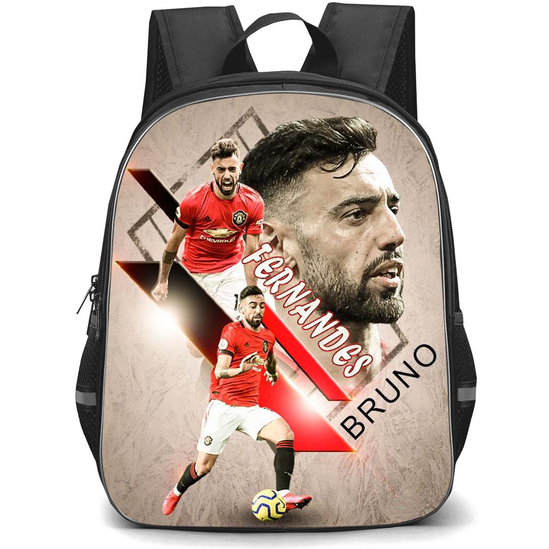 Bruno Fernandes Backpack StudentPack - Bruno Fernandes Manchester United Side Portrait