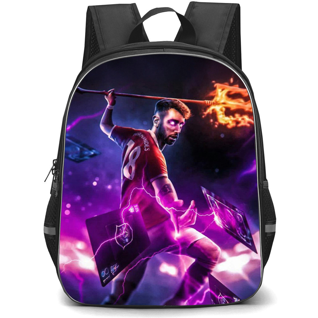 Bruno Fernandes Backpack StudentPack - Bruno Fernandes Manchester United CyberPunk Digital Art Poster