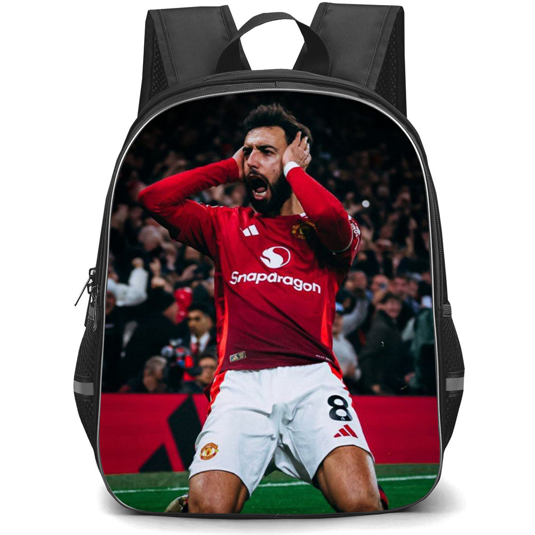 Bruno Fernandes Backpack StudentPack - Bruno Fernandes Manchester United Signature Celebration Poster