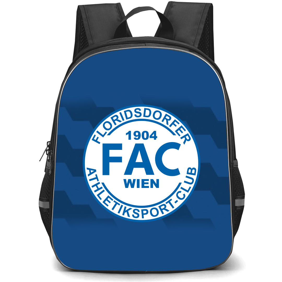 Floridsdorfer AC Backpack School Bag StudentPack - Logo In Blue Stripe Background