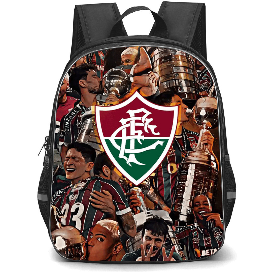 Fluminense Football Club Backpack School Bag StudentPack - Fluminense Football Club Logo with Trophy Effect
