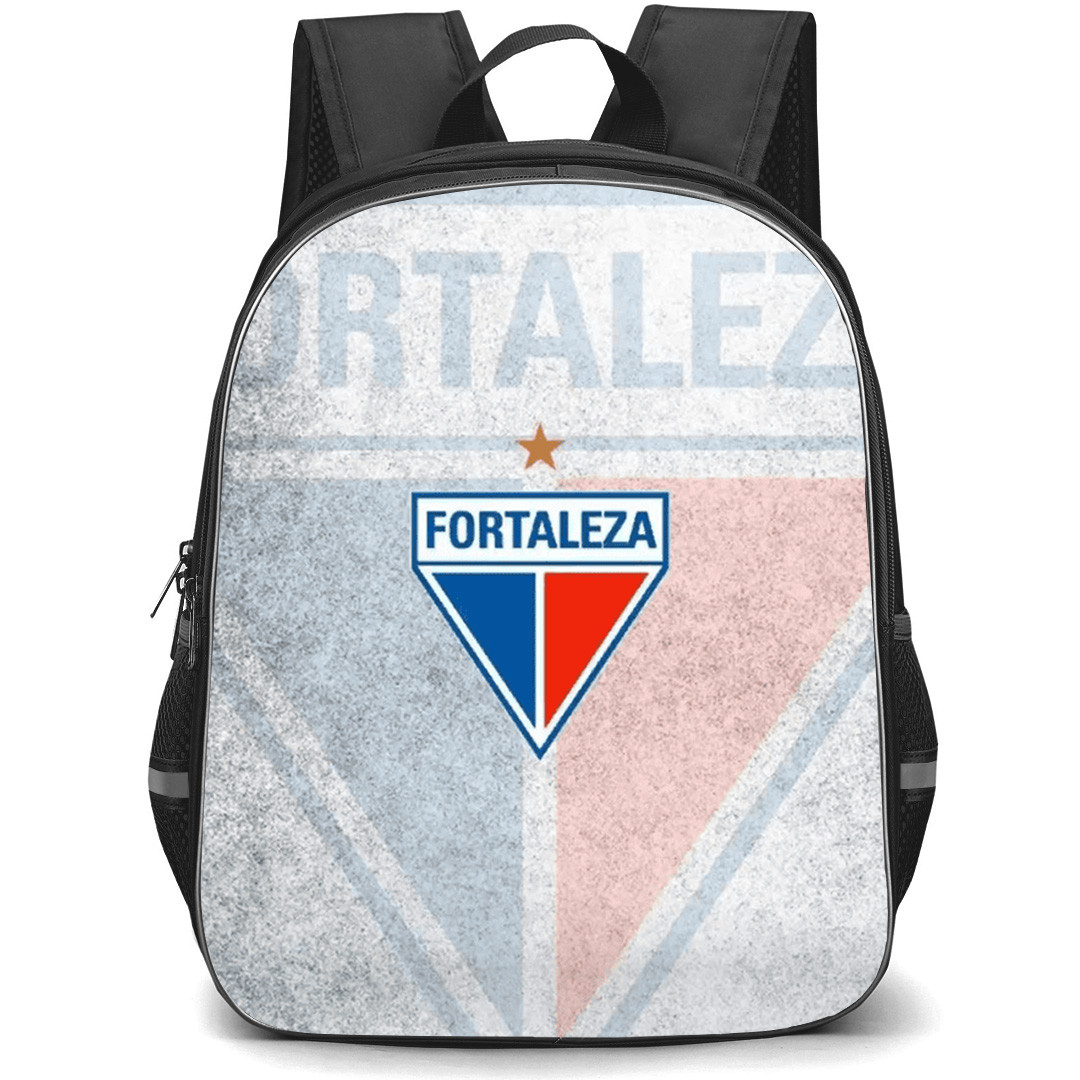 Fortaleza Esporte Clube Backpack School Bag StudentPack - Fortaleza Esporte Clube Logo with Blur Logo Effect Background