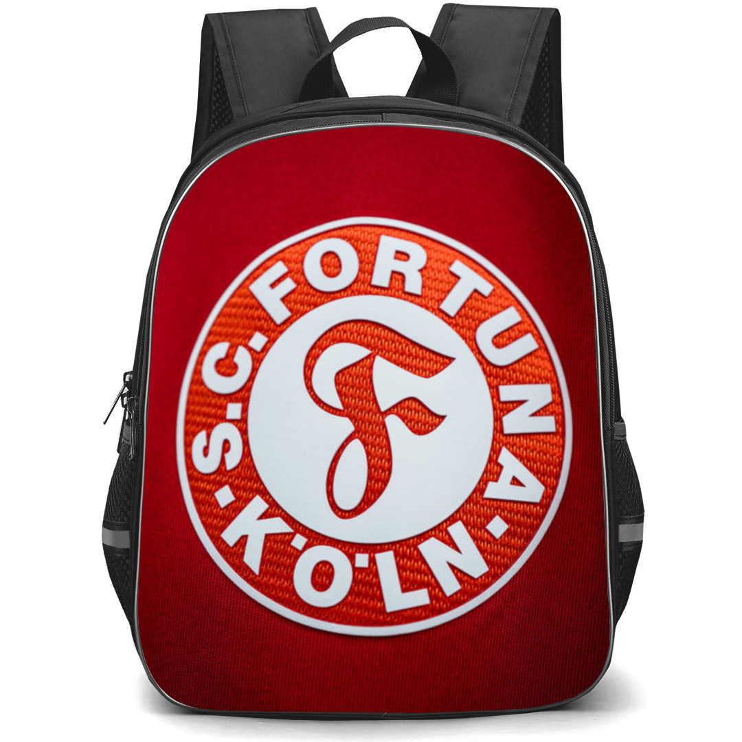 Fortuna Koln Football Club Backpack School Bag StudentPack - Logo Patch Red Background