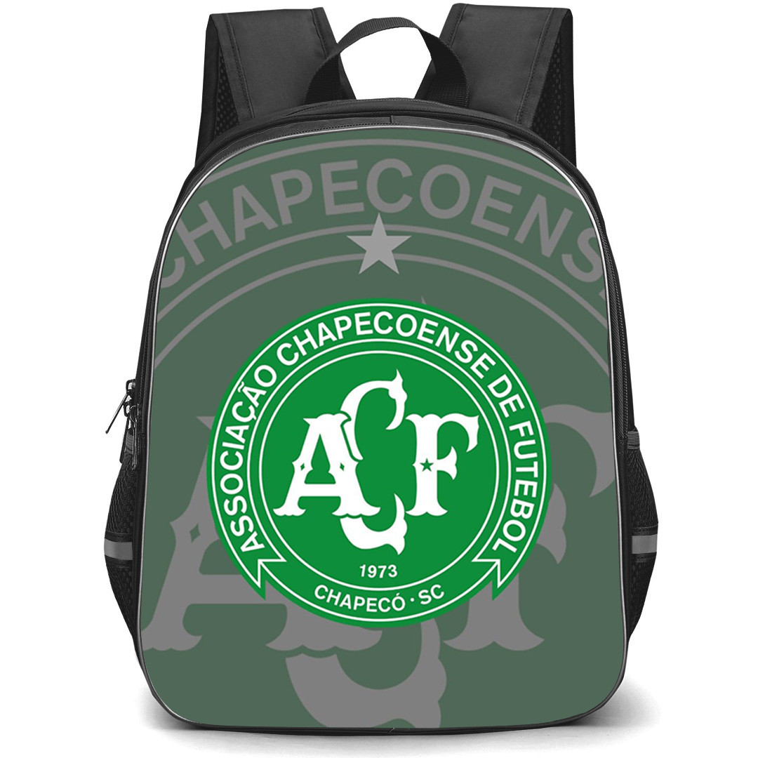 Associacao Chapecoense de Futebol Backpack School Bag StudentPack - Associacao Chapecoense de Futebol Centered Logo Fade Green Effect