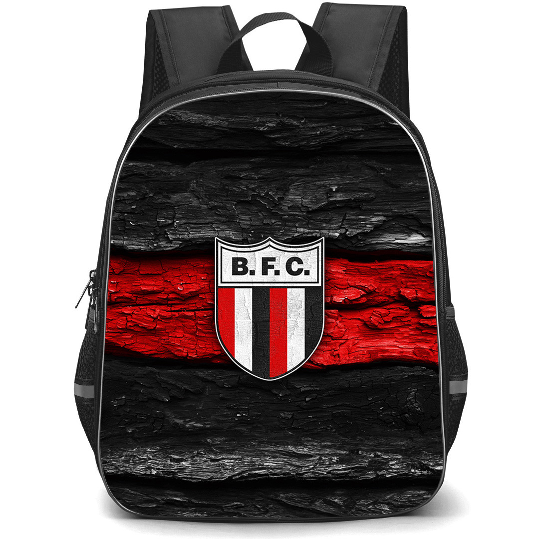 Botafogo Futebol Clube SP Backpack School Bag StudentPack - Botafogo Futebol Clube SP Logo with Red and Black Effect