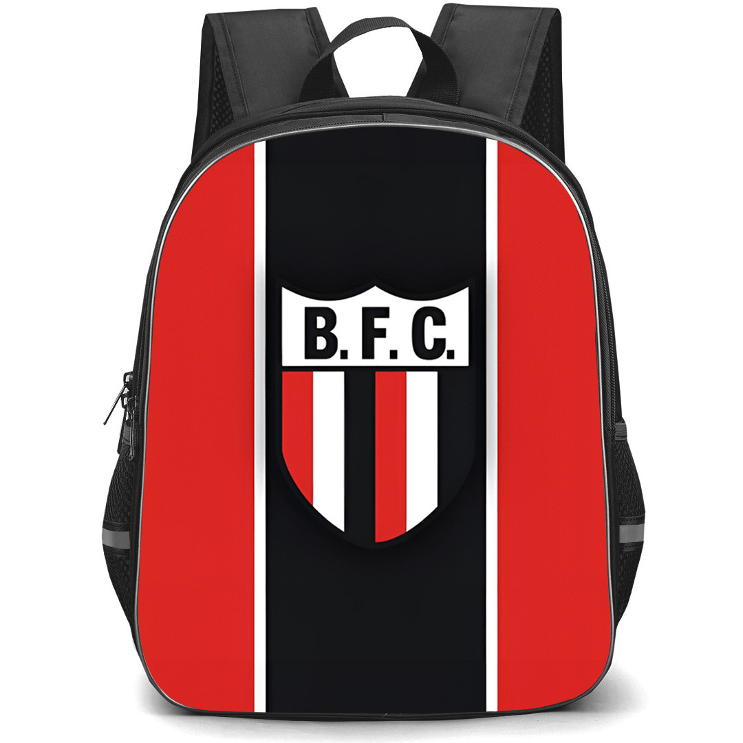 Botafogo Futebol Clube SP Backpack School Bag StudentPack - Botafogo Futebol Clube SP with Logo Verticle Strip Red & Black Effect