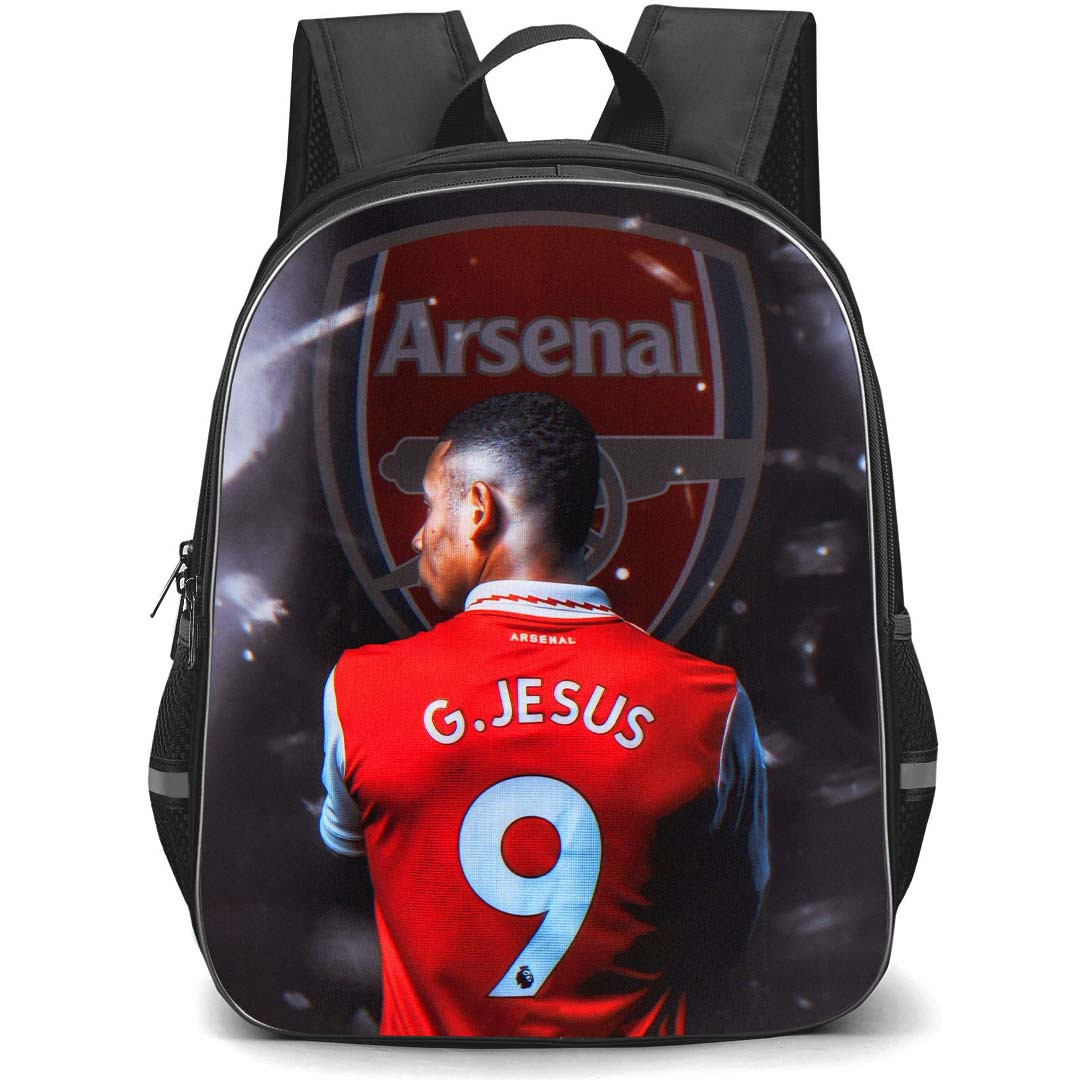 Gabriel Jesus Backpack StudentPack - Gabriel Jesus Arsenal F.C. 9 Standing Back On Club Logo