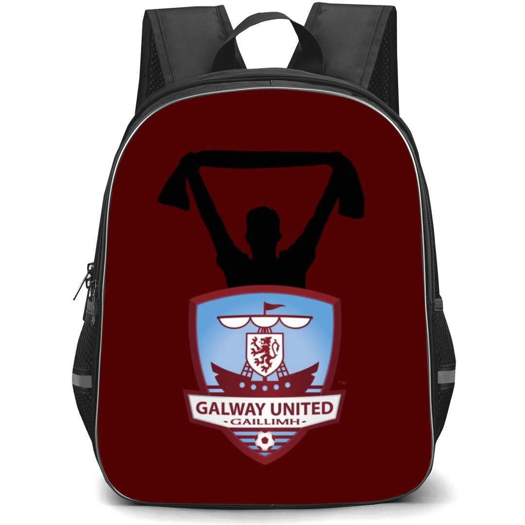 Galway United FC Backpack School Bag StudentPack - Logo Maroon Background