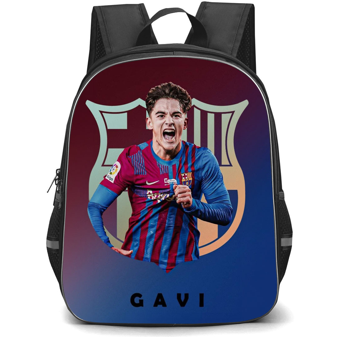 Pablo Gavi Backpack StudentPack - Pablo Gavi FC Barcelona Goal Celebration Poster Art