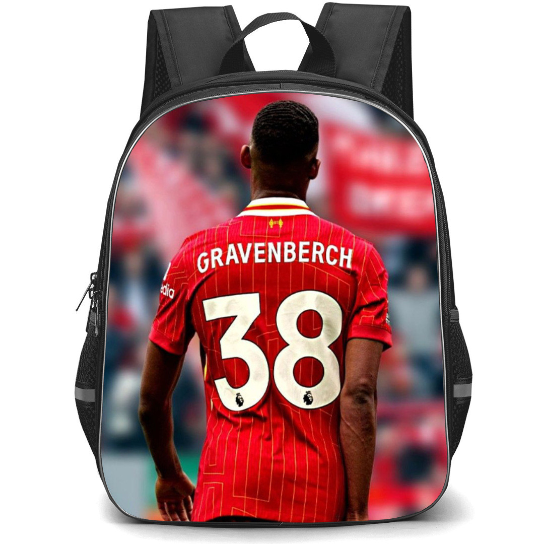 Ryan Jiro Gravenberch Backpack StudentPack - Ryan Jiro Gravenberch 38 Liverpool F.C. Standing Back Poster