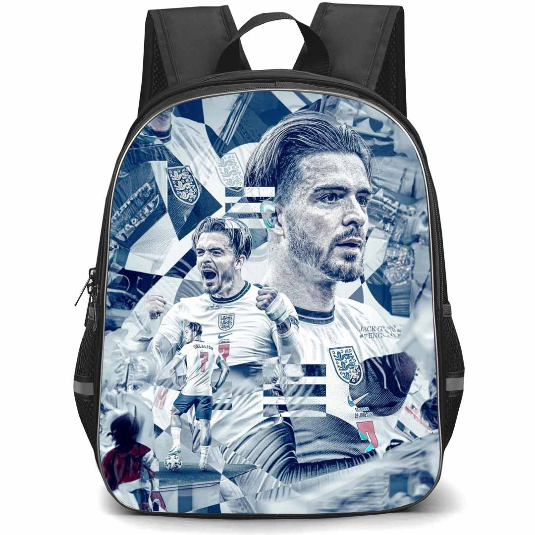 Jack Grealish Backpack StudentPack - Jack Grealish England National Football Team Grayscale Portraits
