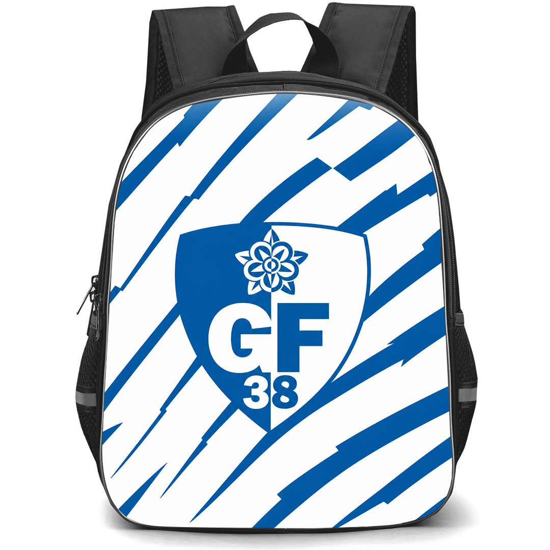 Grenoble Backpack School Bag StudentPack - Large Logo In Blue And White Scratch Background Football Club