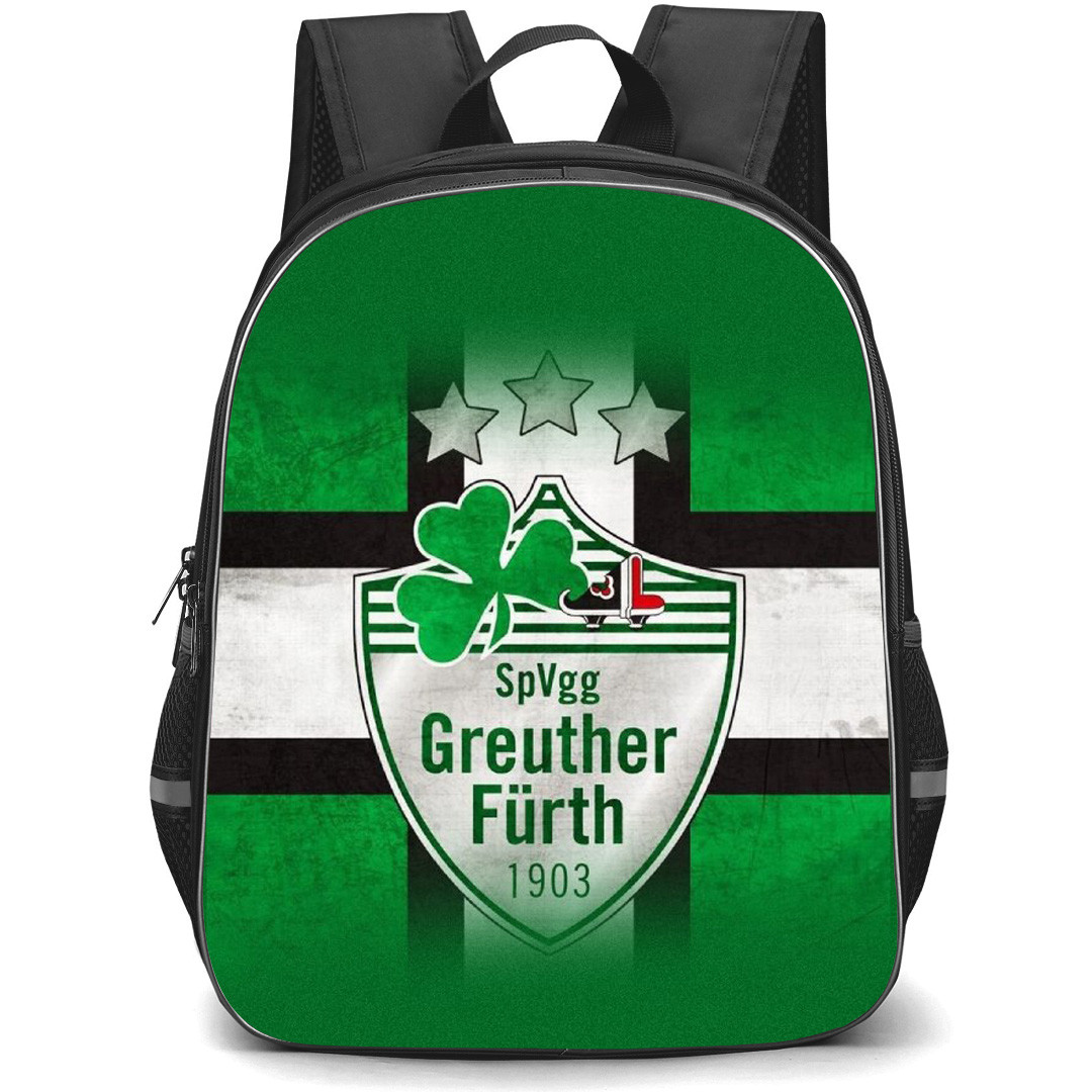 SpVgg Greuther F?rth Backpack School Bag StudentPack - Logo In Cross Green And White Background Football Club