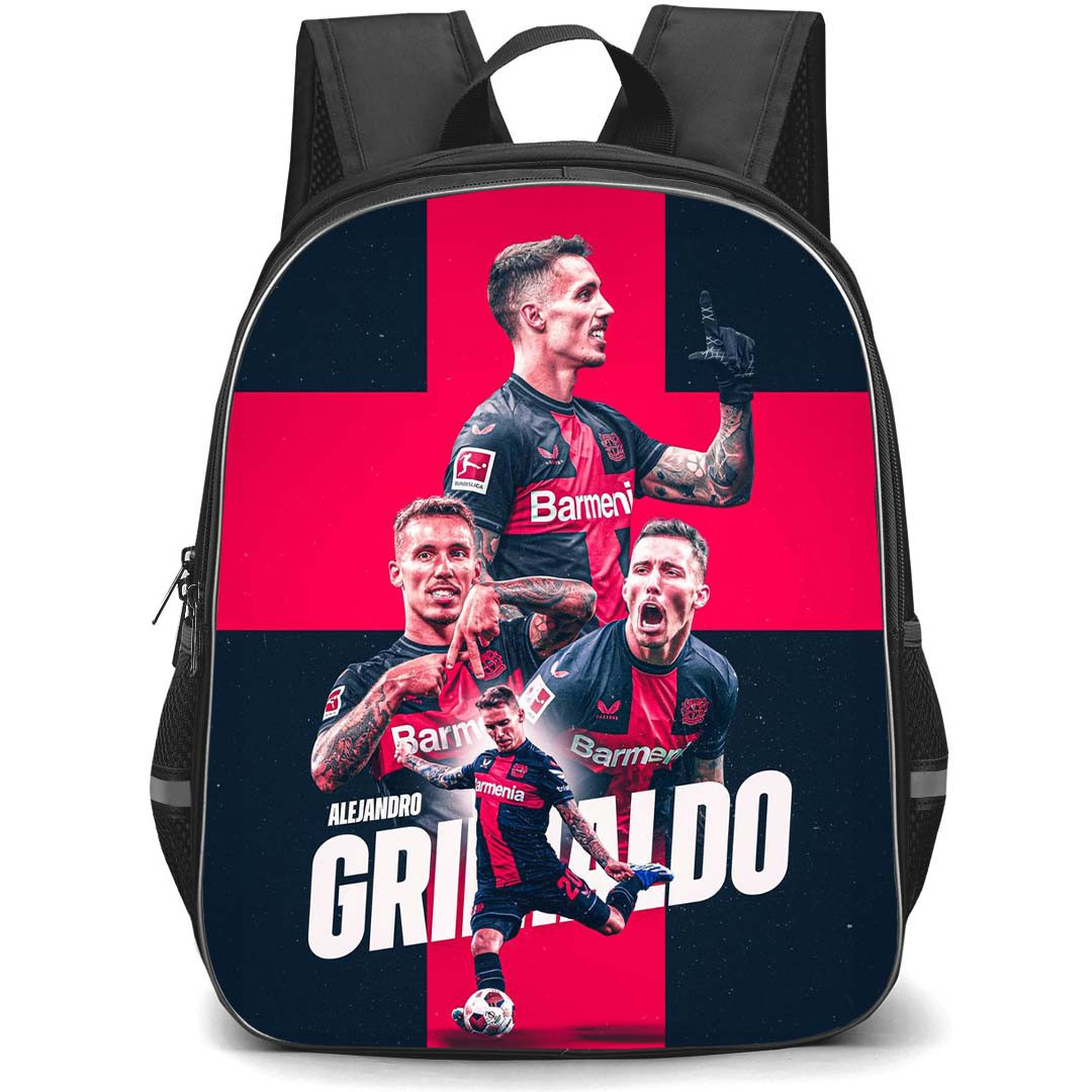 Alejandro Grimaldo School Backpack StudentPack - Bayer 04 Leverkusen Alejandro Grimaldo Fan Art Poster