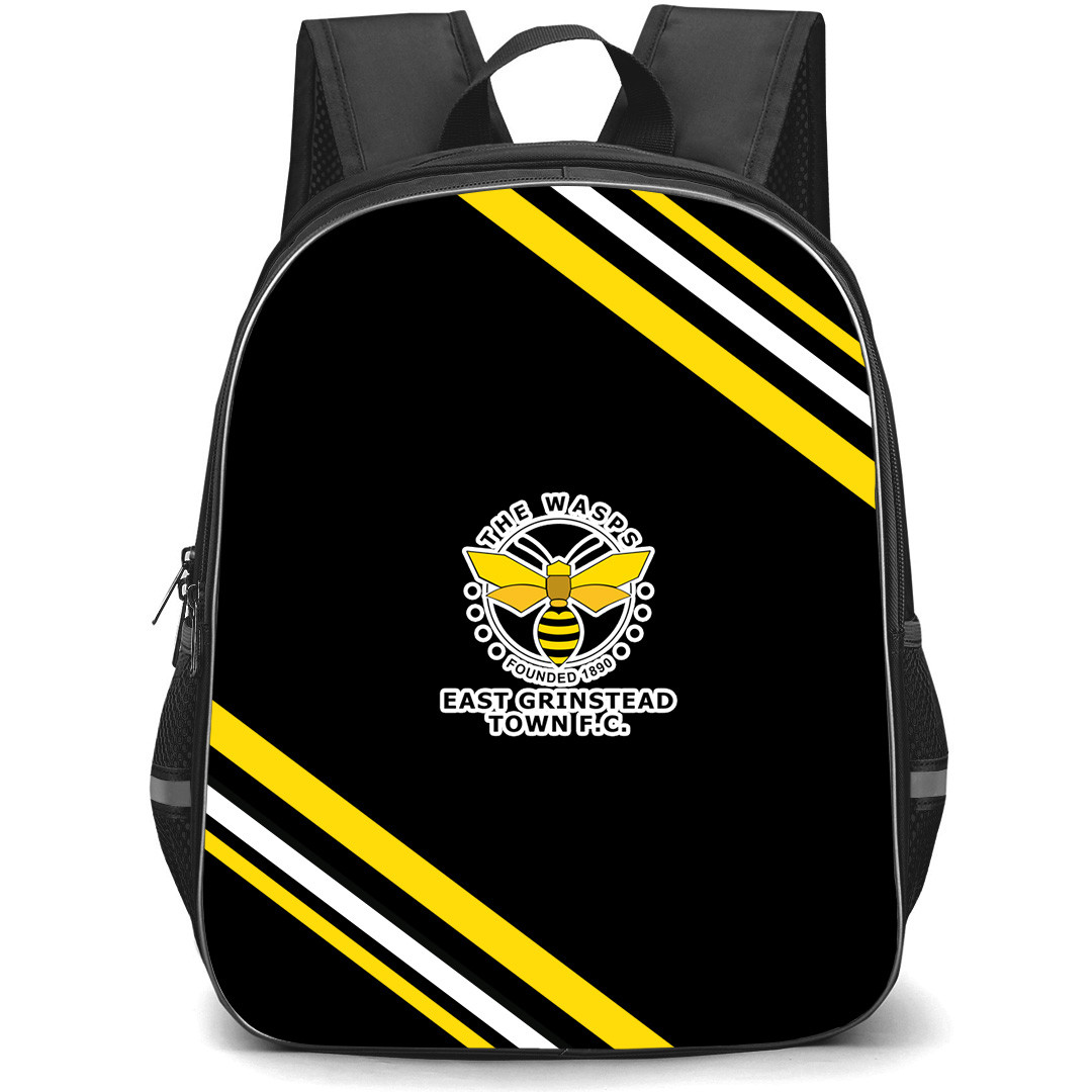 East Grinstead Town Football Club Backpack School Bag StudentPack - East Grinstead Town Football Club Large Logo With Stripe