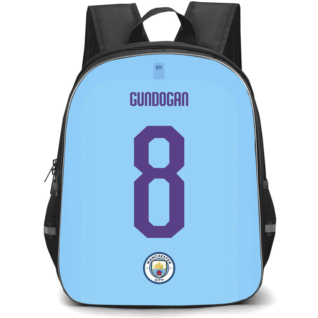 Ilkay Gundogan Backpack StudentPack - Ilkay Gundogan Manchester City F.C. No. 8 Jersey