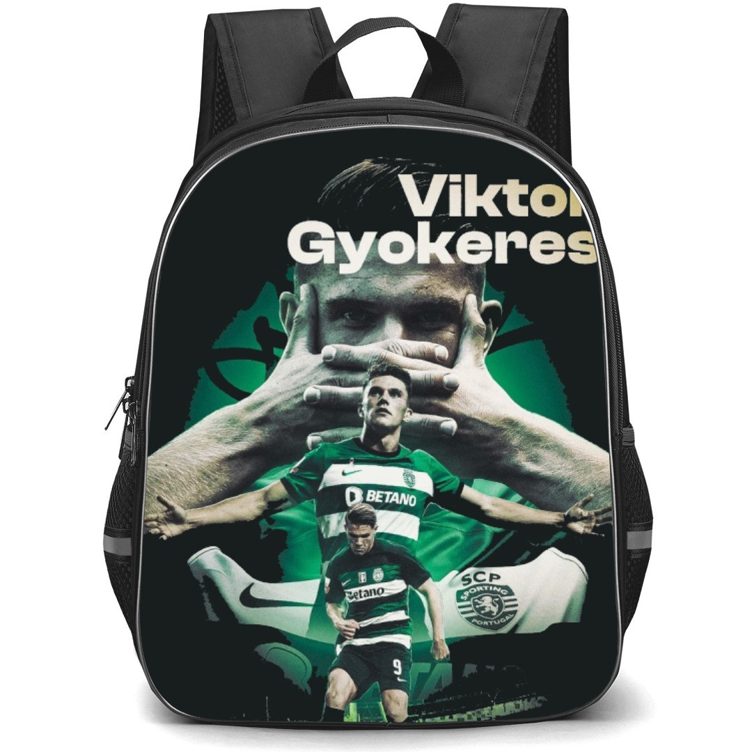 Viktor Gyokeres Backpack StudentPack - Viktor Gyokeres Avatar Black and Green Background
