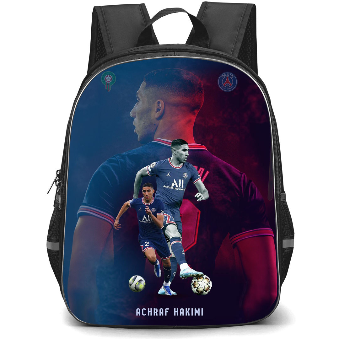 Achraf Hakimi Backpack StudentPack - Achraf Hakimi Paris Saint Germain Dribbling Poster