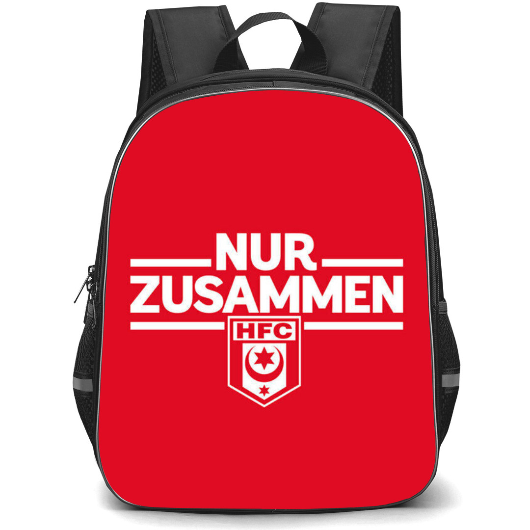 Hallescher FC Football Club Backpack School Bag StudentPack - Logo Wordmark In Red Background