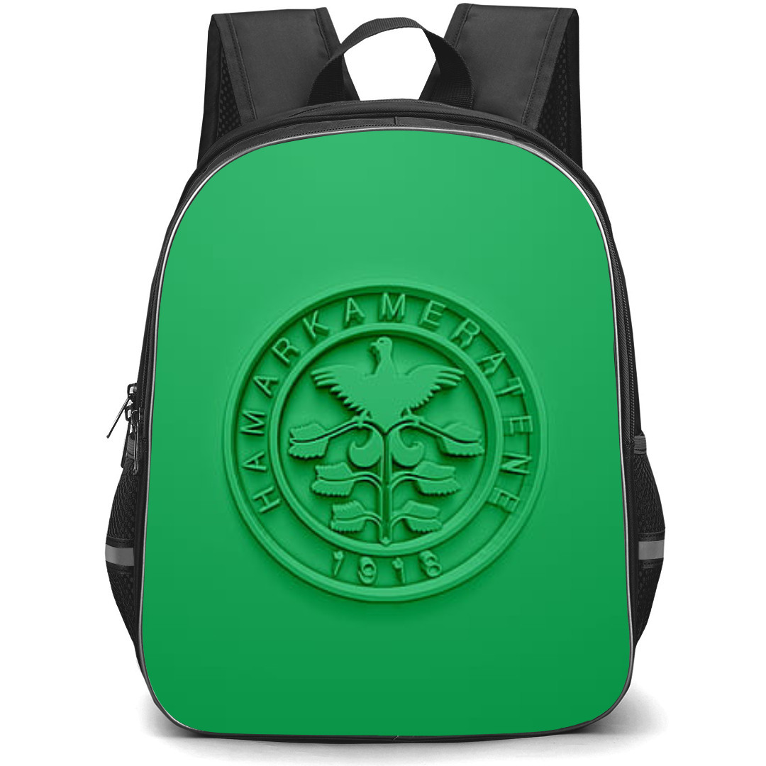 Hamarkameratene Backpack School Bag StudentPack - Logo 3d Green
