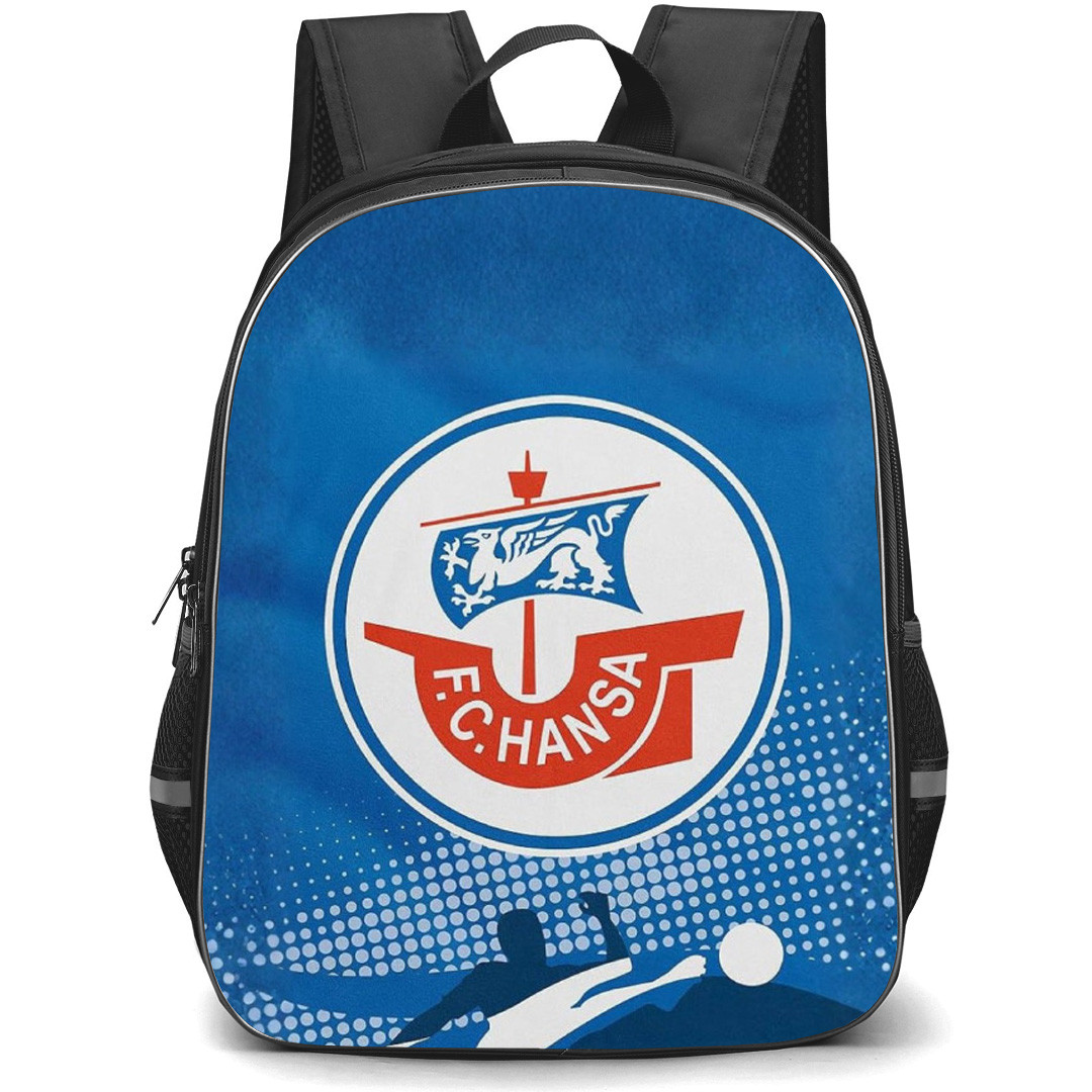 Hansa Rostock Backpack School Bag StudentPack - Logo Kick Vector Abstract Art Football Club