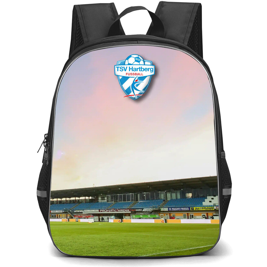 TSV Hartberg Backpack School Bag StudentPack - Logo In Field Stadium Background
