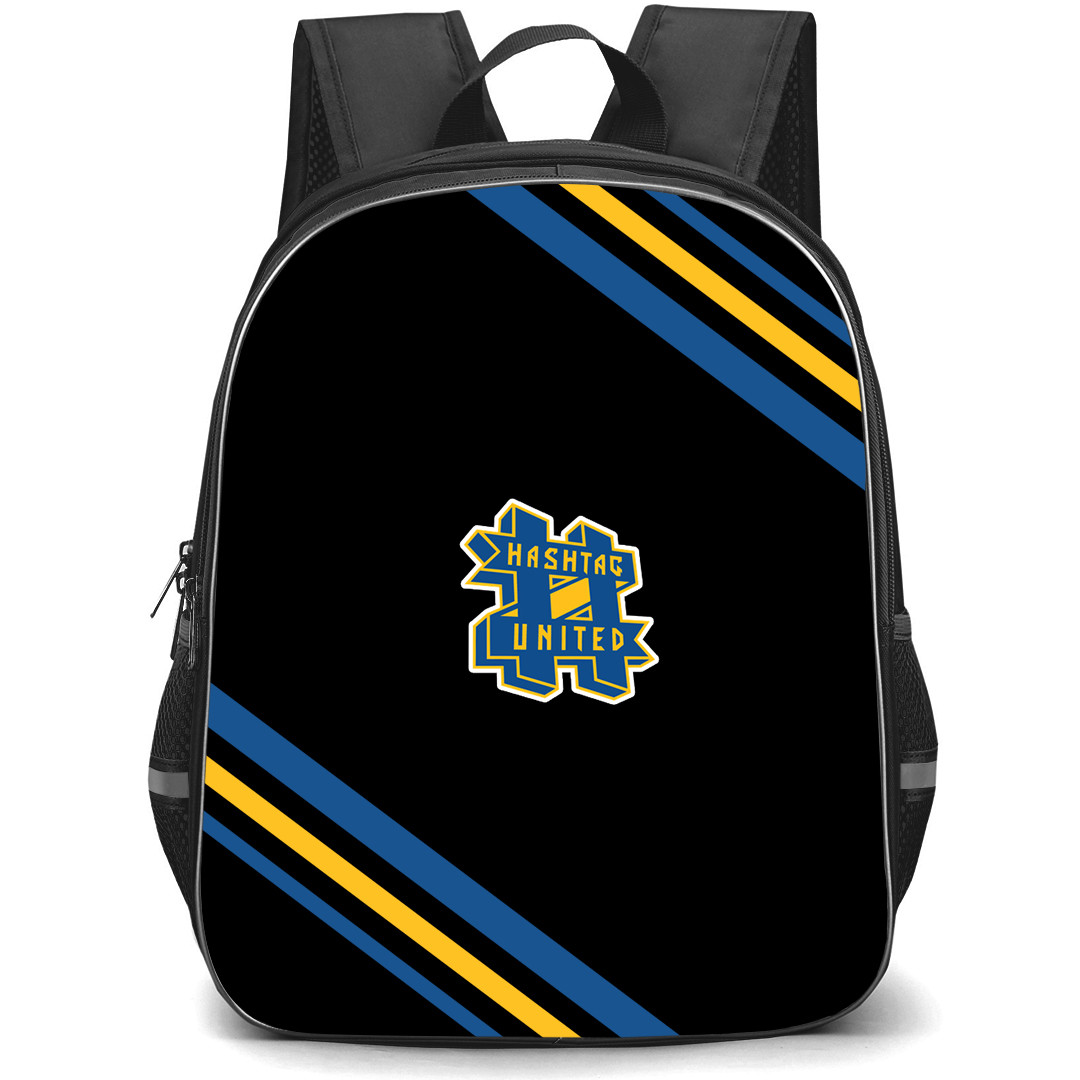 Hashtag United Football Club Backpack School Bag StudentPack - Hashtag United Football Club Large Logo With Stripe