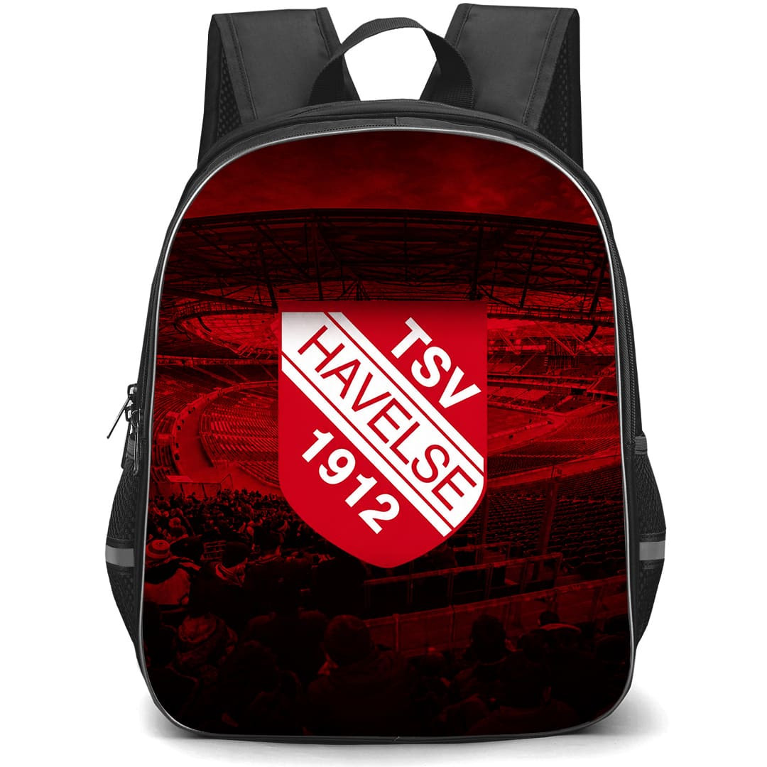 TSV Havelse Backpack School Bag StudentPack - Logo In Red And Black Abstract Background Football Club