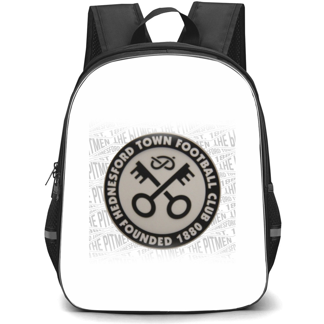 Hednesford Town Backpack School Bag StudentPack - Logo Wordmark Pattern Background Football Club