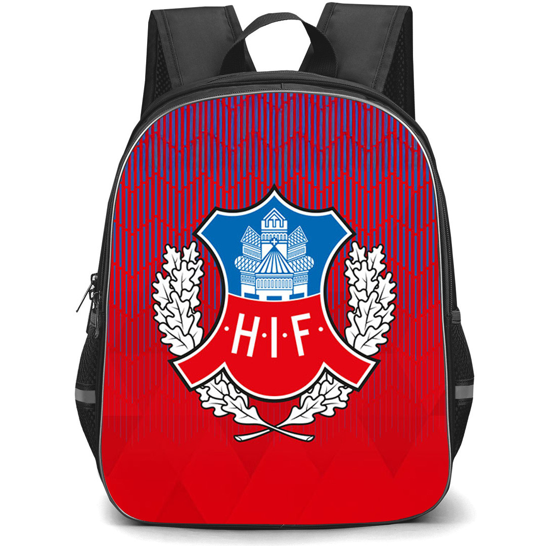 Helsingborgs IF Backpack School Bag StudentPack - Helsingborgs IF Logo Red Blue Abstract Background Football Club