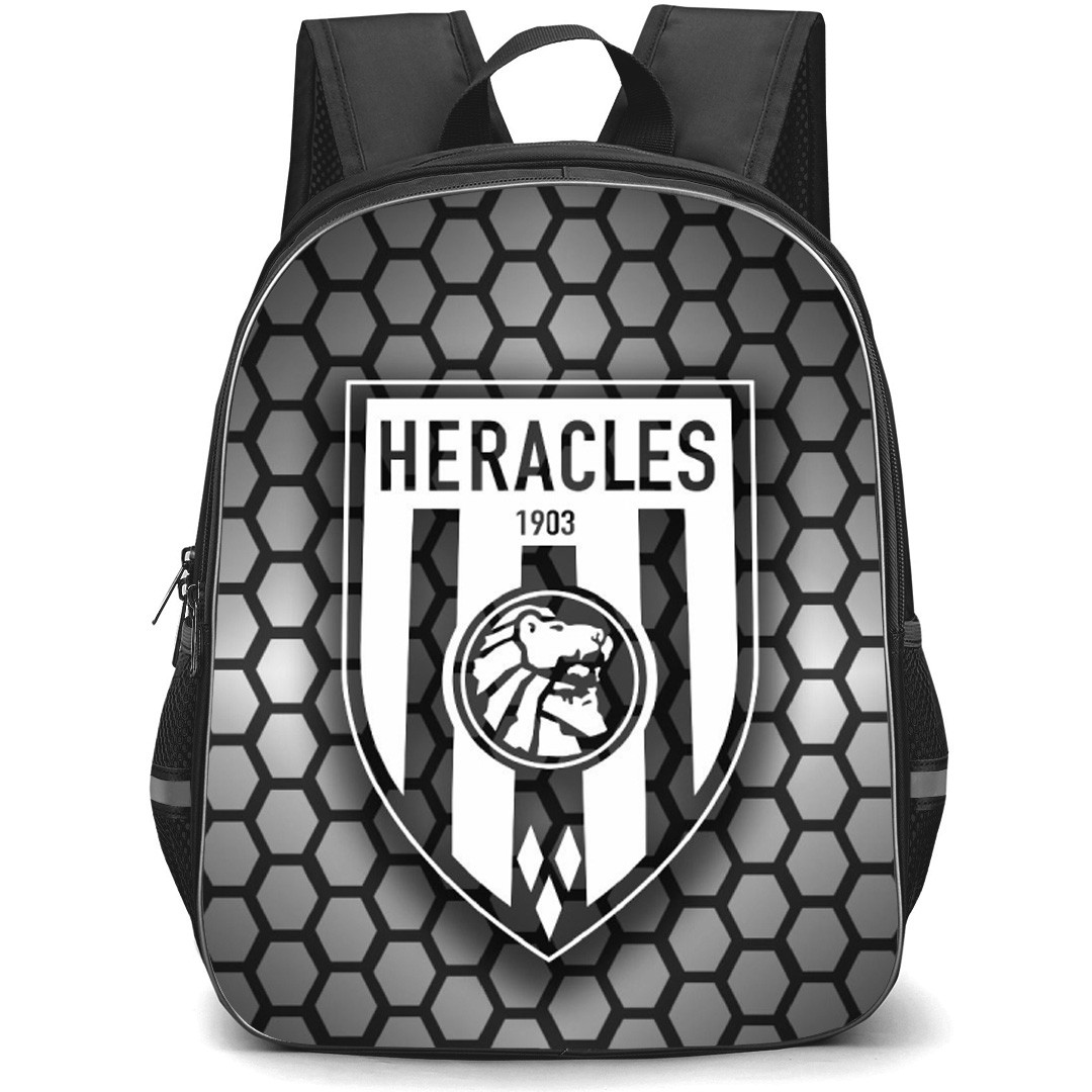 Heracles Almelo Backpack School Bag StudentPack - Logo Hexagon Pattern Background Football Club