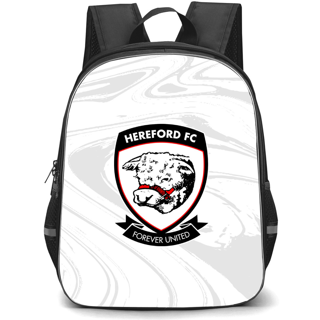 National League North Hereford Backpack School Bag StudentPack - Large Logo In White Abstract Background
