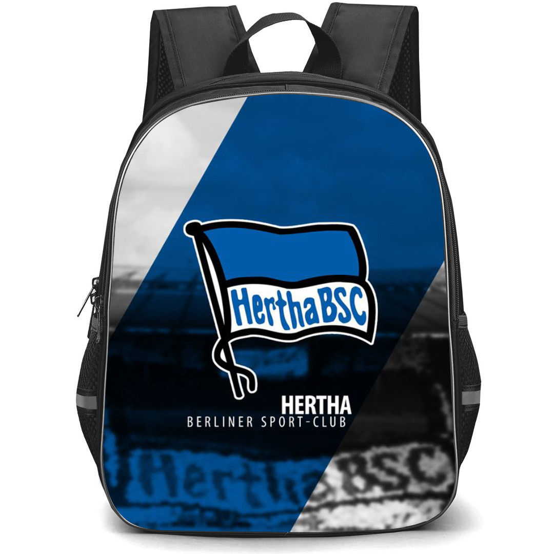 Hertha BSC Backpack School Bag StudentPack - Logo Stadium Grayscale Background Football Club