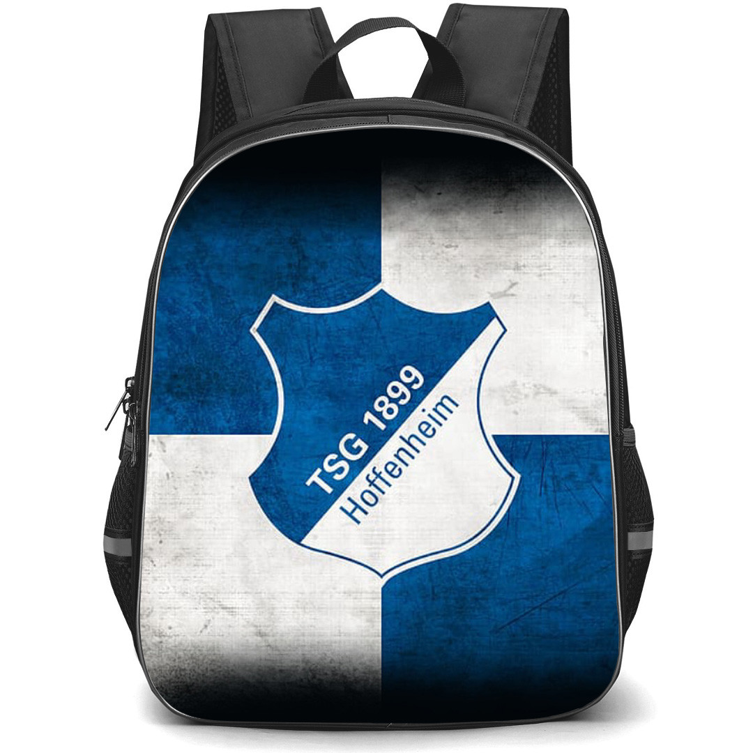 TSG 1899 Hoffenheim II Backpack School Bag StudentPack - Logo In White And Blue Grunge Football Club