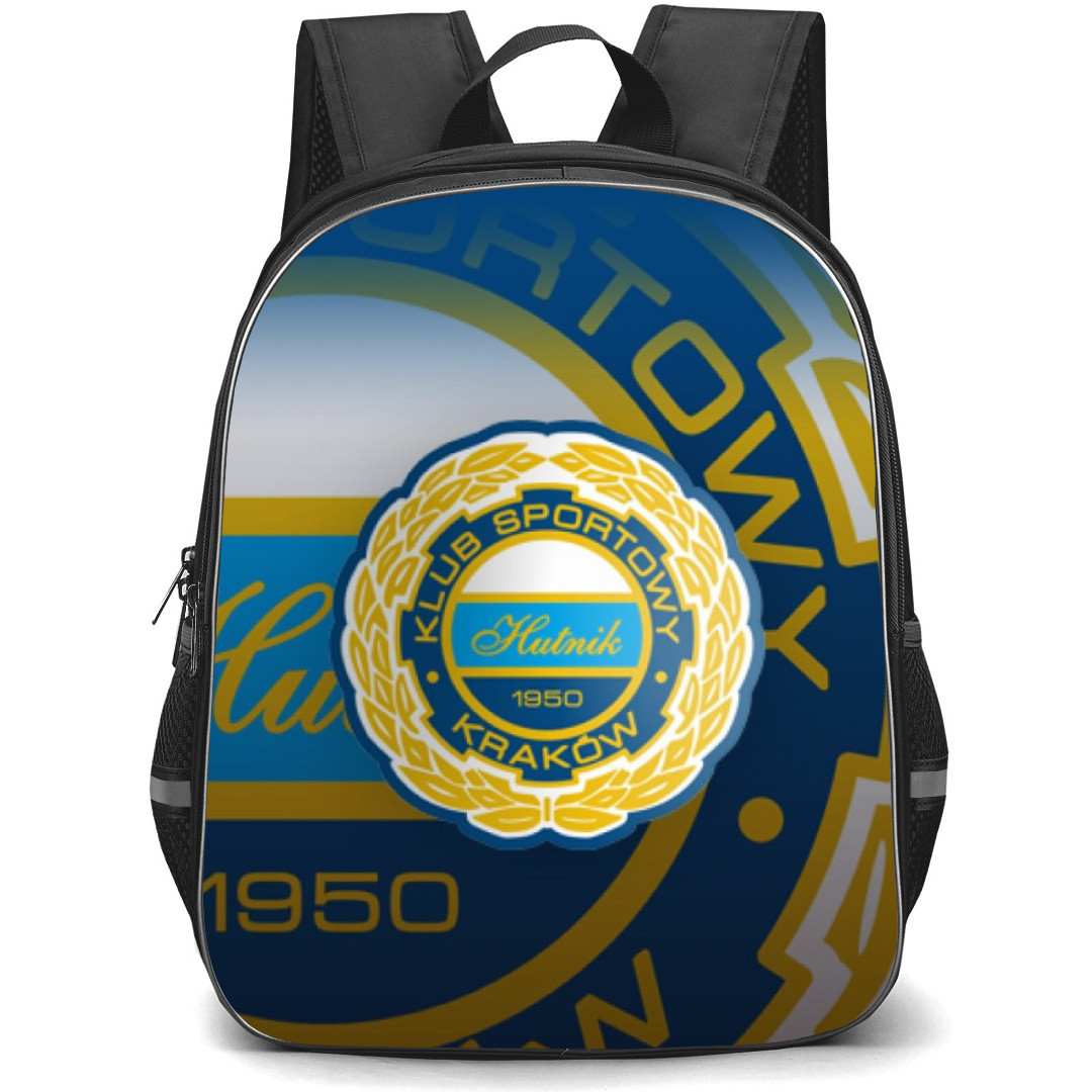 Hutnik Krakow Backpack School Bag StudentPack - Logo Overlay In Blue Background