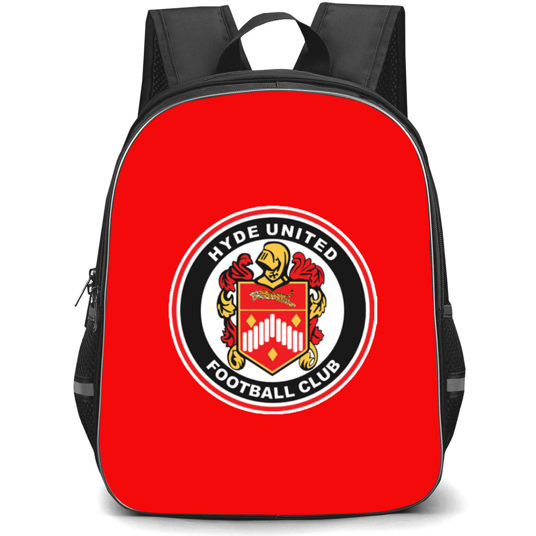 Hyde United Backpack School Bag StudentPack - Large Logo In Red Background Football Club